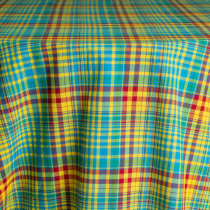 Bandana Print Blue & Yellow Tablecloth