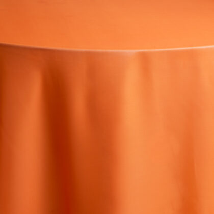 Burnt Orange Sheer with Light Peach Satin Underlay Tablecloth