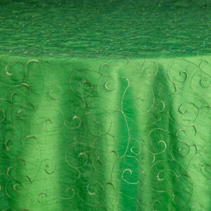 Chateau Green with Lime Green Underlay Tablecloth