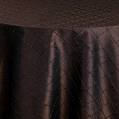 Chocolate Brown Pintuck Tablecloth