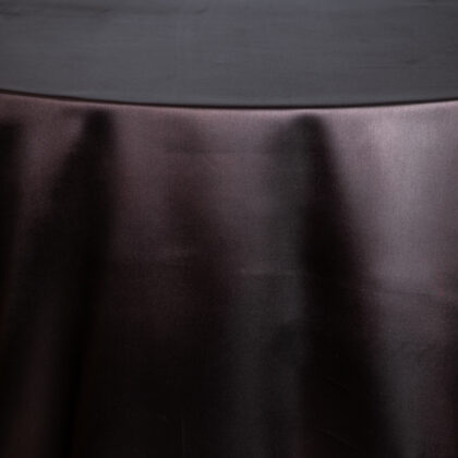 Chocolate Brown Satin Tablecloth