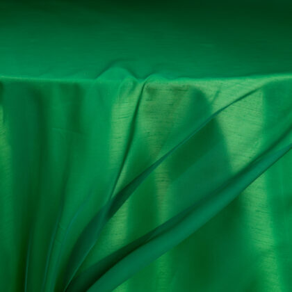 Dark Green Sheer with Lime Green Capri Underlay Tablecloth