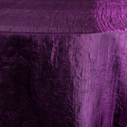 Eggplant Organza with Eggplant Satin Underlay Tablecloth