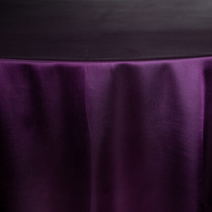 Eggplant Satin Tablecloth