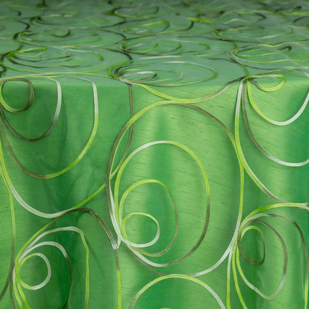 Lime Green Sonata with Lime Green Capri Underlay Tablecloth