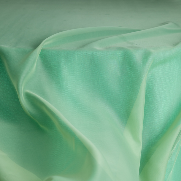 Mint Green Sheer with Mint Green Jute Underlay Tablecloth