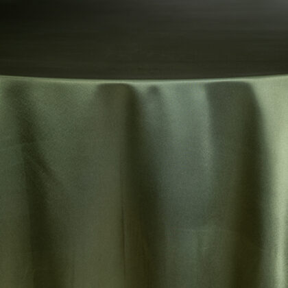 Olive Moss Green Satin Tablecloth