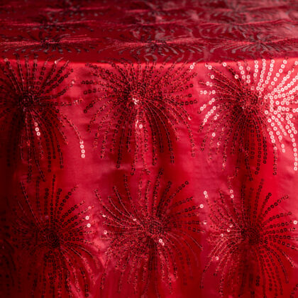 Red Destiny with Blood Red Satin Underlay Tablecloth